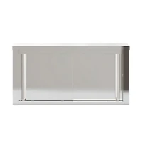 vidaXL Kitchen Wall Cabinet with Sliding Doors Stainless Steel