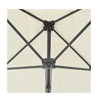 Garden Parasol with Steel Pole 98.4"x98.4" Sand