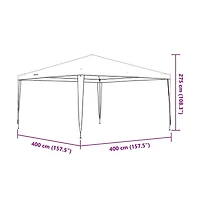 Professional Party Tent 13.1'x13.1' Anthracite 0.3 oz/ft²
