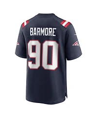 Nike Men's Christian Barmore Navy New England Patriots Player Game Jersey