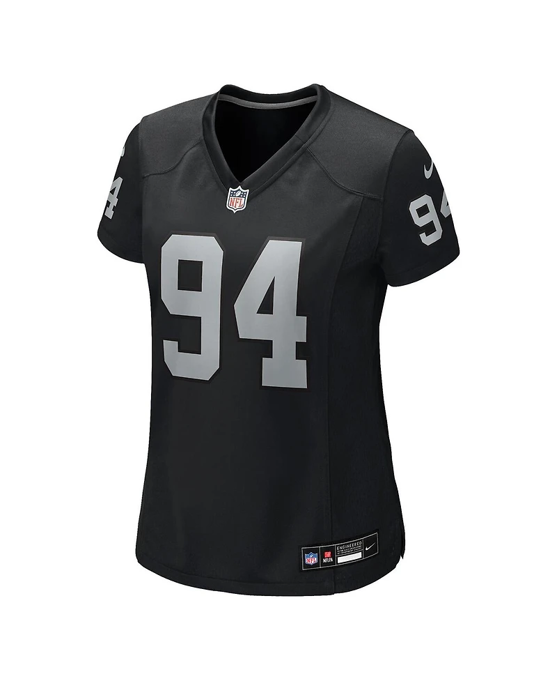 Nike Women's Christian Wilkins Black Las Vegas Raiders Team Game Jersey