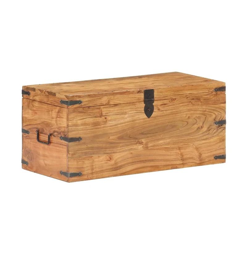 Chest 35.4"x15.7"x15.7" Solid Acacia Wood