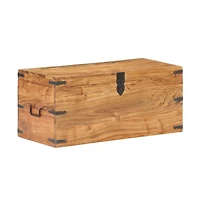 Chest 35.4"x15.7"x15.7" Solid Acacia Wood