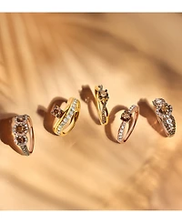 Le Vian Chocolate Diamond & Nude Diamond (1-1/2 ct. t.w.) Double-Row Ring in 14k Yellow Gold