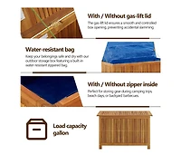 Patio Storage Box 35.4"x19.7"x22.8" Solid Wood Acacia
