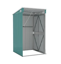 vidaXL Wall-mounted Garden Shed Green 46.5"x39.4"x70.1" Galvanized Steel