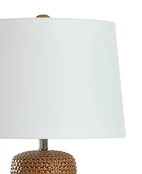 StyleCraft Home Collection 30" Glass Galey Woven Wicker Table Lamp