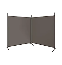 vidaXL 2-Panel Room Divider Anthracite 137"x70.9" Fabric