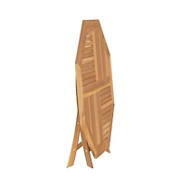 vidaXL Folding Patio Table 43.3"x43.3"x29.5" Solid Wood Teak