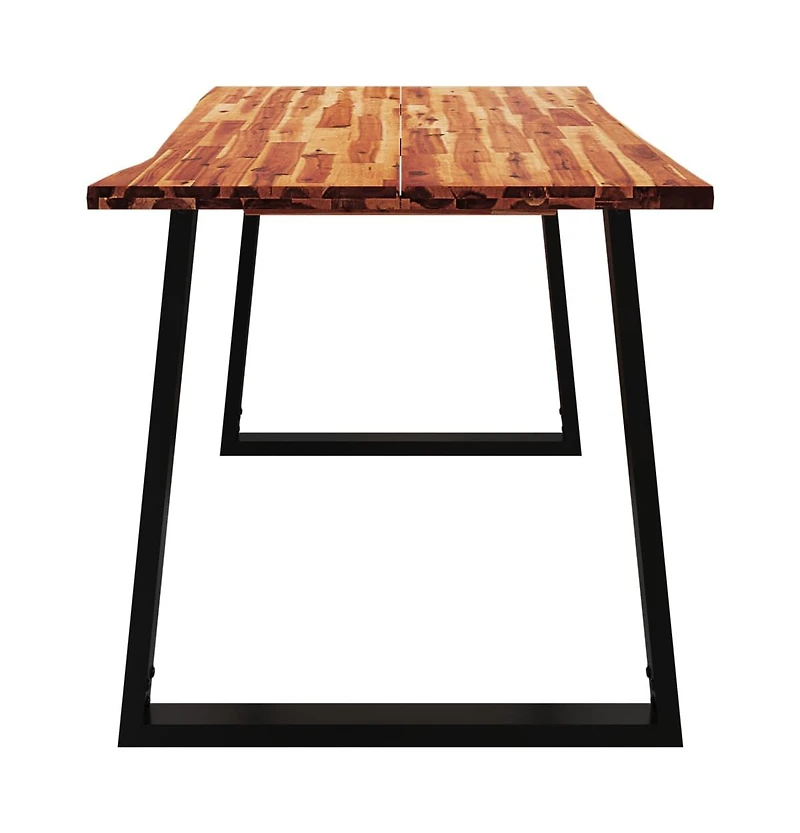 Dining Table with Live Edge 55.1"x31.5"x29.5" Solid Wood Acacia