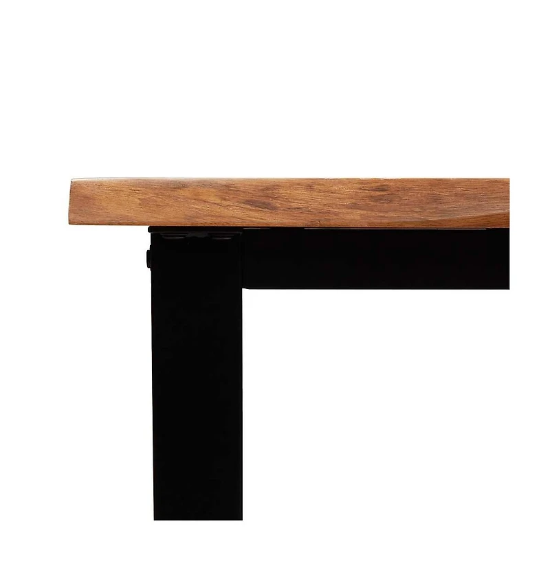 Console Table with Live Edge 43.3"x13.8"x31.5" Solid Wood Acacia