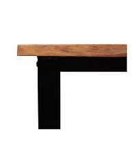 Console Table with Live Edge 43.3"x13.8"x31.5" Solid Wood Acacia