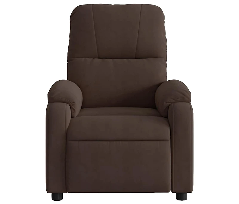 vidaXL Massage Recliner Chair Brown Microfiber Fabric