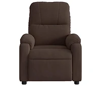vidaXL Massage Recliner Chair Brown Microfiber Fabric
