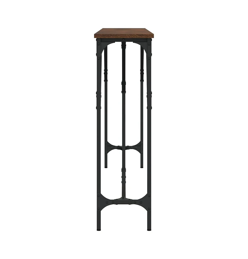 Console Table Brown Oak 70.9"x9.1"x29.5" Engineered Wood