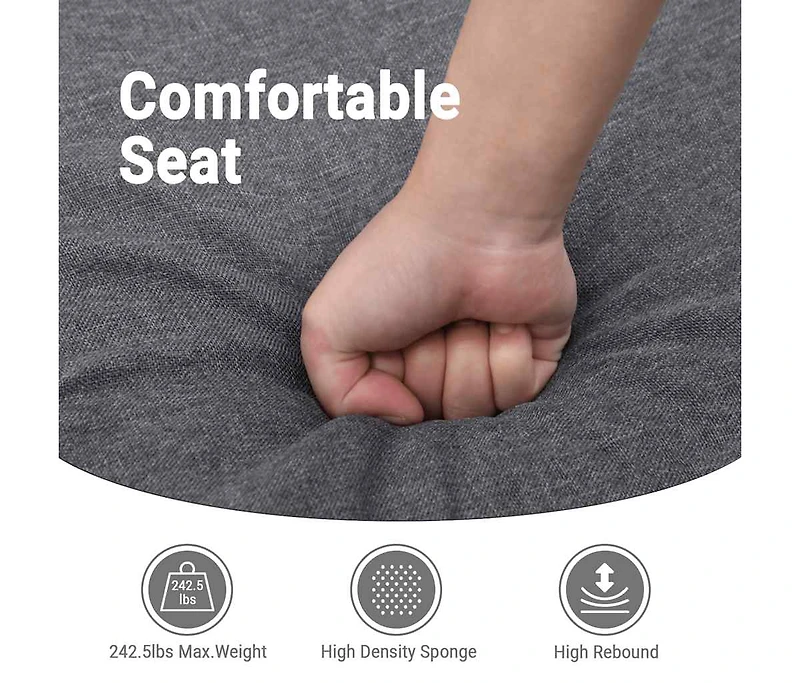 Recliner Chair Black Fabric
