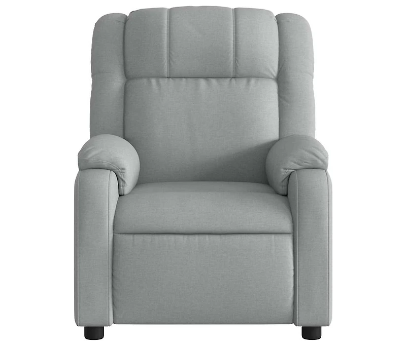 Recliner Chair Light Gray Fabric