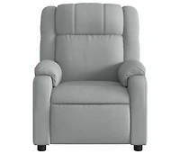 Recliner Chair Light Gray Fabric