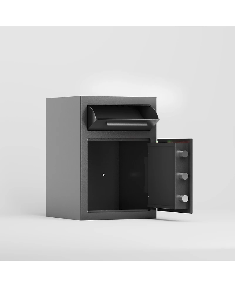 Digital Depository Safe Made of Carbon Steel Electronic Code Lock Depository Safe with Deposit Slot Depository Box for Home Hotel Restaurant and Offic