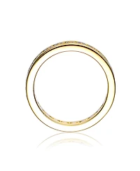 14K Gold Plated Overlay Cubic Zirconia Band Ring