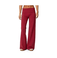 Edikted Women's Wide Leg Fold Over Pants