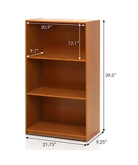 3-Shelf Bookcase – Compact Storage and Display Shelf for Living Room, Office, or Bedroom