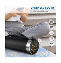 Pyle Portable Bluetooth BoomBox Stereo Radio with Rechargeable Battery, Fm Radio, MP3 Reader