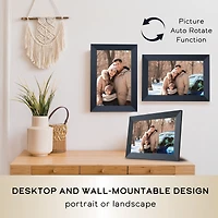 Impecca 10.1” Smart Digital Photo Frame, Touchscreen, Up to 50,000 photos