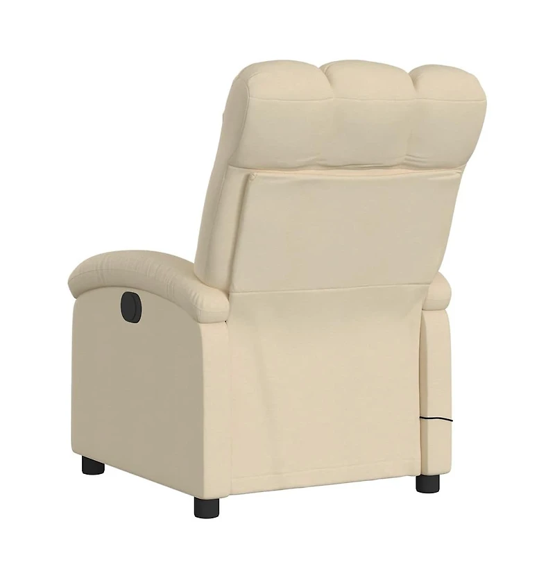vidaXL Massage Recliner Chair Black Fabric