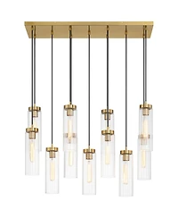 Possini Euro Design Marika 32" Modern Pendant Chandelier Ceiling Light Fixture Dining Room Over Table Kitchen Island Multi-Light Soft Gold Finish