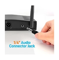 Pyle Wireless Belt-Pack Microphone System with Usb Powered Receiver, Headset & Lavalier Microphones