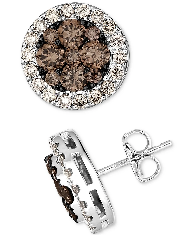Le Vian Chocolate Diamond (1-1/2 ct. t.w.) & Nude Diamond (5/8 ct. t.w.) Stud Earrings in 14k Vanilla Gold