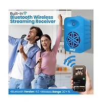 Pyle 4” 2-Way Indoor/Outdoor Bluetooth Wireless Speaker System - Waterproof, 300W Max Power, 1/2” Tweeter