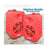 Pyle 4” 2-Way Indoor/Outdoor Bluetooth Wireless Speaker System - Waterproof, 300W Max Power, 1/2” Tweeter