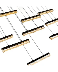 Cwi Lighting 5.5" Metal Stagger Integrated Led Chandelier