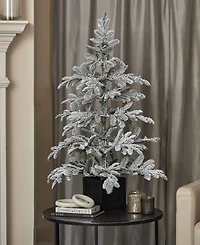 Seasonal 4ft Jackson Flocked Pine, 150 Warm Led Lights