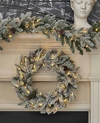 Seasonal 24" Lexington Fir Wreath, 50 Warm Led Lights