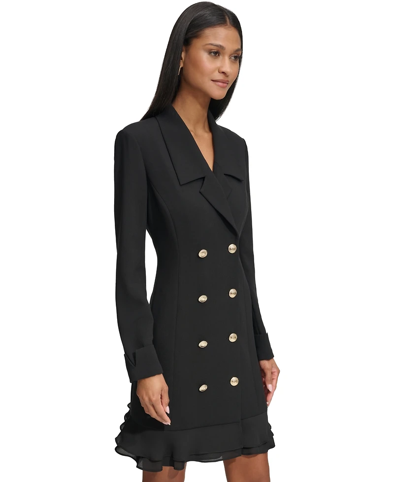 Karl Lagerfeld Paris Women's Chiffon-Hem Blazer Dress