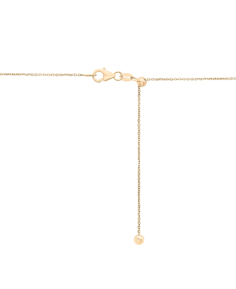 Diamond Open Oval 18" Pendant Necklace (1/2 ct. t.w.) in 14k White or Yellow Gold, Created for Macy's