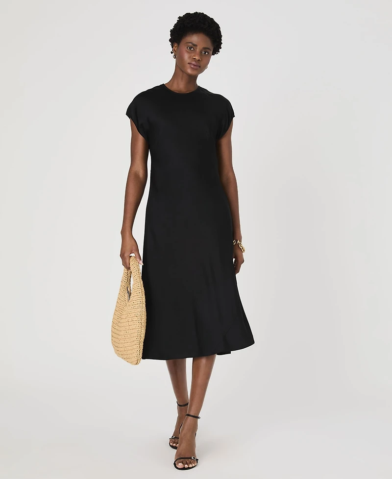 French Connection Women's Ennis Satin Column Midi Dress