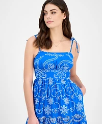 julia jordan Women's Cotton Eyelet Sleeveless Dress
