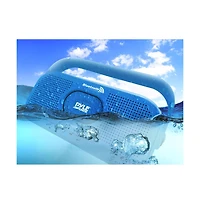 Pyle Surf Sound Bluetooth Waterproof Stereo Speaker with Microphone, Hands-Free Calling, White