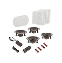 Pyle 5.25" Bluetooth Ceiling / Wall Speaker Kit - 2-Way Flush Mount Speakers with Built-in Bluetooth, 150W Max Power (4 Speakers)