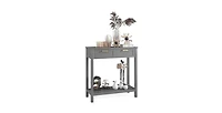 Slickblue Modern Entryway Accent Table with 2 Drawers for Sofa or Storage