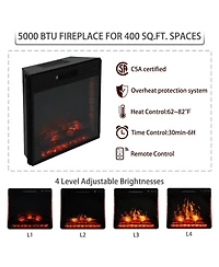 Tv Stand Fits TVs up to 75 inches with Electric Fireplace