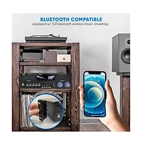 Pyle Stereo Bluetooth Home Theater Amplifier - Built-in Cooling Fan, Radio Antenna, Bt/Fm/Optical/Coaxial/Hdmi & Dual 10 Band Eq, 1600W