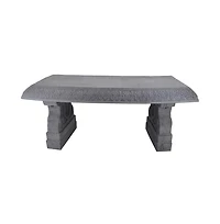 Slickblue Outdoor Fiber Garden Bench for Durable and Stylish Outdoor Seating