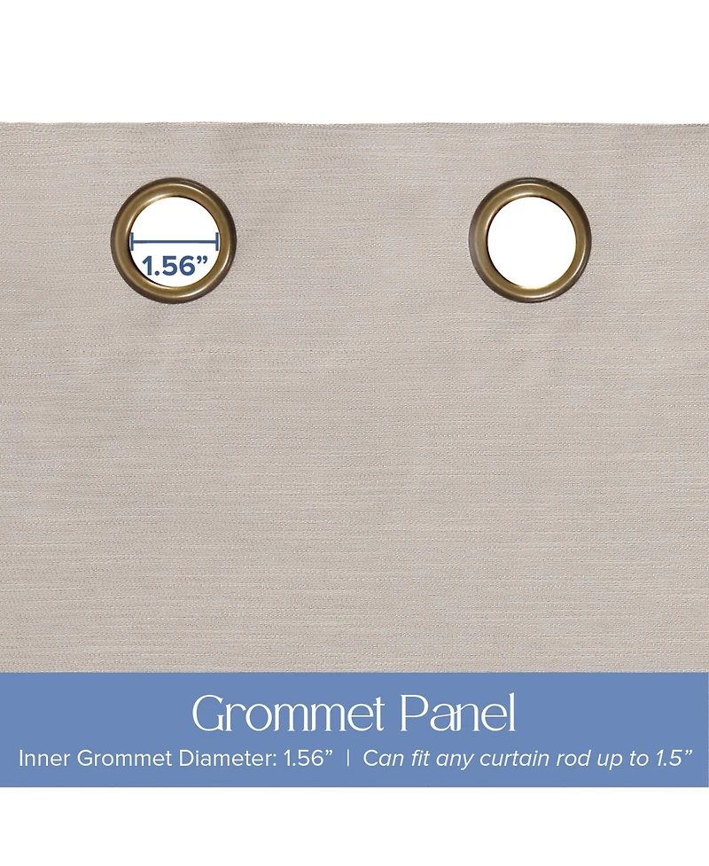 Texture Room Darkening Grommet Curtains Pair