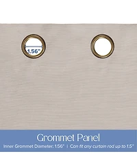 Texture Room Darkening Grommet Curtains Pair