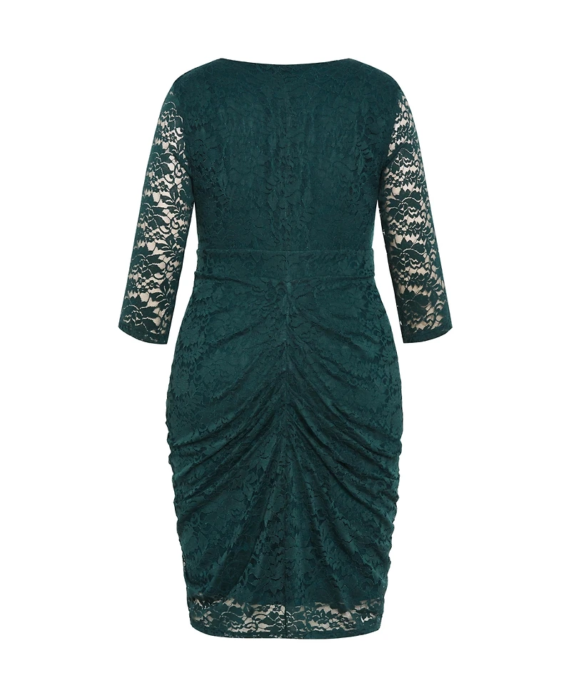 City Chic Plus Lacey Zip Dress